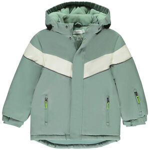 Μπουφάν σκι μονόχρωμο σε πράσινο νερού με επένδυση από μικροπολικό για αγόρι 