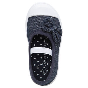 Αθλητικά παπούτσια ψηλά με κορδόνια από ύφασμα και φιόγκο για bebe κορίτσι 