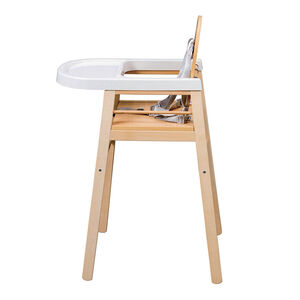 Καρεκλα Φαγητου Ξυλινη Φυσικο/Λευκο 