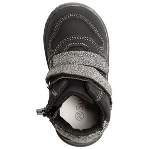 Μποτάκια μαύρα για bebe αγόρι με glitter scratchs 