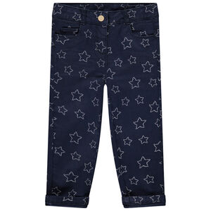 Παντελόνι slim σε twill με σχέδιο για bebe κορίτσι 