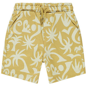 Βερμούδα molleton με φαντεζί σχέδιο φοίνικες για bebe αγόρι 