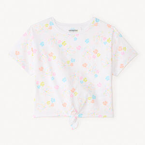 T-shirt κοντομάνικο με σχέδιο φαντασίας για κορίτσι. 