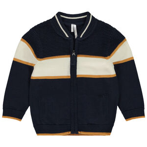 Ζακέτα πλεκτό φαντεζί με γιακά teddy για bebe αγόρι 