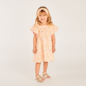 Σετ 2 τεμαχίων φόρεμα + κορδέλα με εκτύπωση φαντασίας για κορίτσι μωρό 