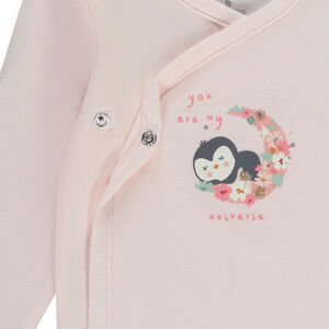 Σετ από 7 κορμάκια σε jersey print φαντασίας για bebe κορίτσι 