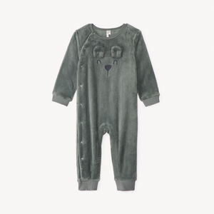 Surpyjama uni en sherpa avec ourson ludique pour bébé   Main Surpyjama uni en sherpa avec ourson ludique pour bébé