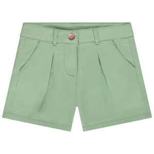 Σορτς από υφασμάτινο με εφέ πτυχών για κορίτσι 