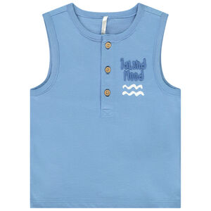 Μπλουζάκι αμάνικο jersey με κεντήματα 3D για bebe αγόρι  Main Μπλουζάκι αμάνικο jersey με κεντήματα 3D για bebe αγόρι