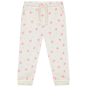 Φόρμα από molleton με εκτύπωση glitter για bebe κορίτσι 