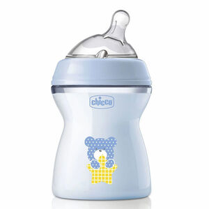 Chicco Μπιμπερό Πλαστικό Natural Feeling με Θηλή Σιλικόνης 2m+, 250ml 