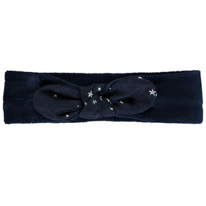 Κεφαλοδέσμη με εφέ κόμπου από βελουτέ ριχτό για bebe κορίτσι 