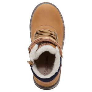 Μποτάκια εφέ δέρματος καμηλό με επένδυση sherpa 