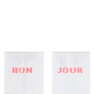 Σετ από 5 ζευγάρια κανονικών κάλτσων με μηνύματα σε ζακάρ 