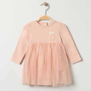 Φόρεμα body μακρυμάνικο με tulle με glitter για bebe κορίτσι Main Φόρεμα body μακρυμάνικο με tulle με glitter για bebe κορίτσι