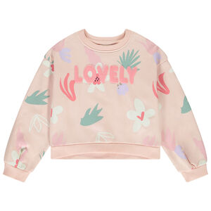 Φούτερ με εκτύπωση puff και glitter για κορίτσι 