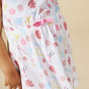 Φόρεμα χωρίς μανίκια με εξωτικό σχέδιο και ανοιχτή πλάτη για bebe κορίτσι 