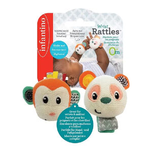 Κουδουνιστρα Καρπου Wrist Rattles - Monkey/Panda INFANTINO 