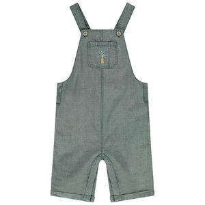 Salopette courte avec broderie palmier pour bébé garçon 