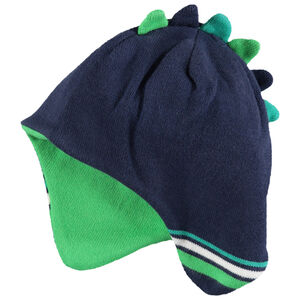 Πλεκτός σκούφος σε περουβιανό στυλ με ανάγλυφο λοφίο 