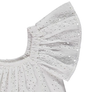 Top manches courtes en broderie anglaise fille 