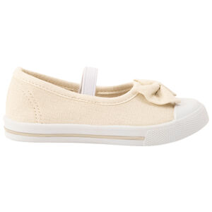 Μπαλαρίνες υφασμάτινες με φιόγκο και λουράκι για κορίτσι 