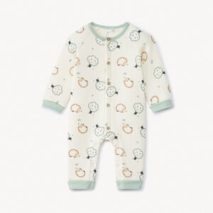 Πλεκτή επενδυμένη φορμάκι με σχέδιο σκαντζόχοιροι για bebe αγόρι 