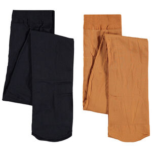 Σέτ από 2 μονόχρωμα καλσόν για κορίτσι 