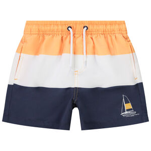 Σορτς μαγιό effet color block print voilier για αγόρι 