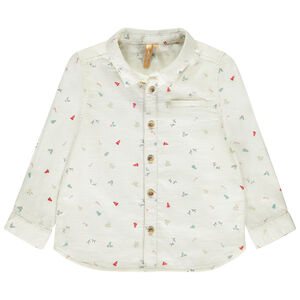 Πουκάμισο με μακριά μανίκια και σχέδιο Χριστουγέννων για μωρό αγόρι 