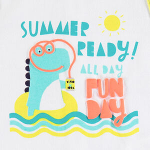 Σέτ με αμάνικο μπλουζάκι με σχέδιο δεινόσαυρου και σορτς από σφουγγάρι 