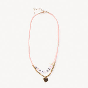 Κολιέ φαντασίας εφέ 2 σε 1 με κρεμαστό καρδιά και γράμματα για κορίτσι 