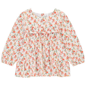 Τουνίκ με μακριά μανίκια και φανταστικό σχέδιο για μωρό κορίτσι 