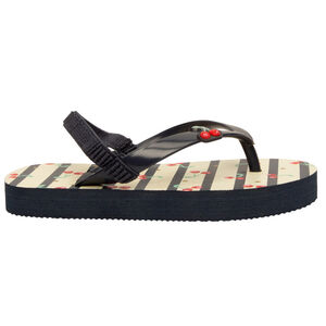 Σαγιονάρες ριγέ με print και badge κεράσια για κορίτσι με λουράκι ανάλογα με την ηλικία 