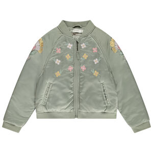 Μπουφάν από υφασμάτινο σατέν με κεντήματα για κορίτσι 