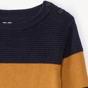 Πουλόβερ πλεκτό φαντασίας με ρίγες για μωρό αγόρι 