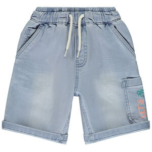 Βερμούδα jean με τσέπη με τύπωμα για αγόρι Surf Day 