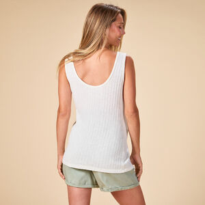 Αμάνικο μπλουζάκι από πλεκτό ριπ για γυναίκες 