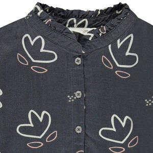 Τουνίκ από πάνινο ύφασμα με εκτύπωση arty για κορίτσι 