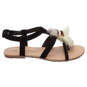 Πέδιλα σε απομίμηση καστόρι με φτερά και λουράκι σε σχήμα πλεξούδας 