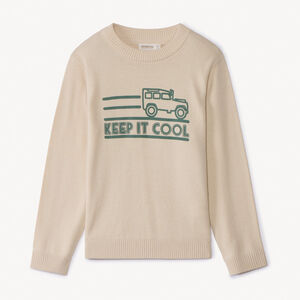 Πλεκτό πουλόβερ με φαντεζί σχέδιο για αγόρι 