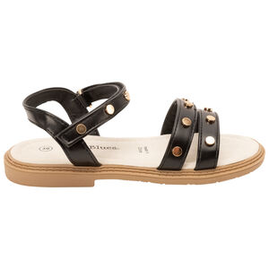 Σανδάλια velcro δερματίνη με χρυσαφί τρουκς για κορίτσι 