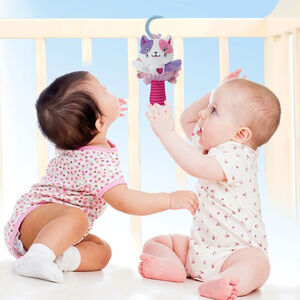 Baby Clementoni For You Βρεφικό Παιχνίδι Κουδουνίστρα Μαλακή Γατούλα  