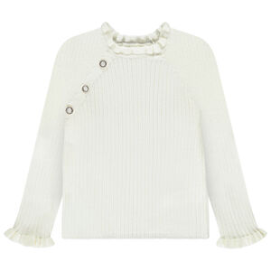 Πουλόβερ κάλτσα από πλεκτό ριπ με όμορφα κουμπιά για κορίτσι 