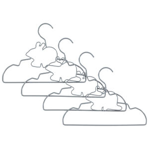 Σετ από 4 μεταλλικά κρεμάστρες σε σχήμα κουνελιού 