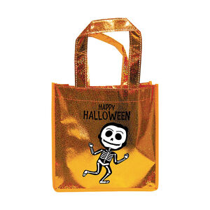 Σακίδιο γλυκών με γυαλιστερό σκελετό σε πορτοκαλί χρώμα 