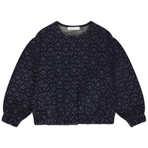 Ζακέτα από φούτερ με ραφή και μανίκια μπαλόνι για κορίτσι 