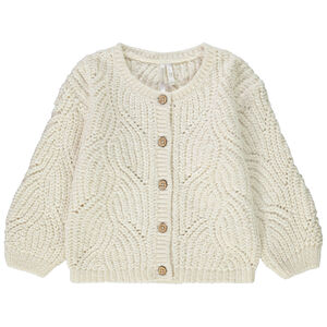 Γιλέτ πλεκτό oversize από chenille για μωρό κορίτσι 