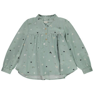 Τουνίκ με μακριά μανίκια και λαμπερό print καρδιές για κορίτσι 