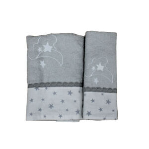 Σετ Πετσέτες 2Τμχ Moon Γκρι 